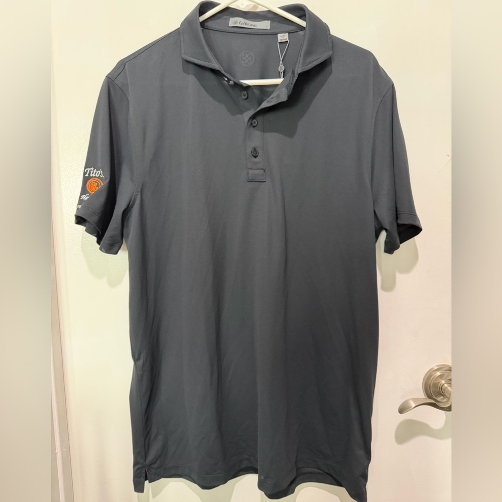 G/FORE Black Polo Shirt with Tito's Logo